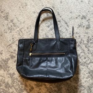 Fossil leather handbag